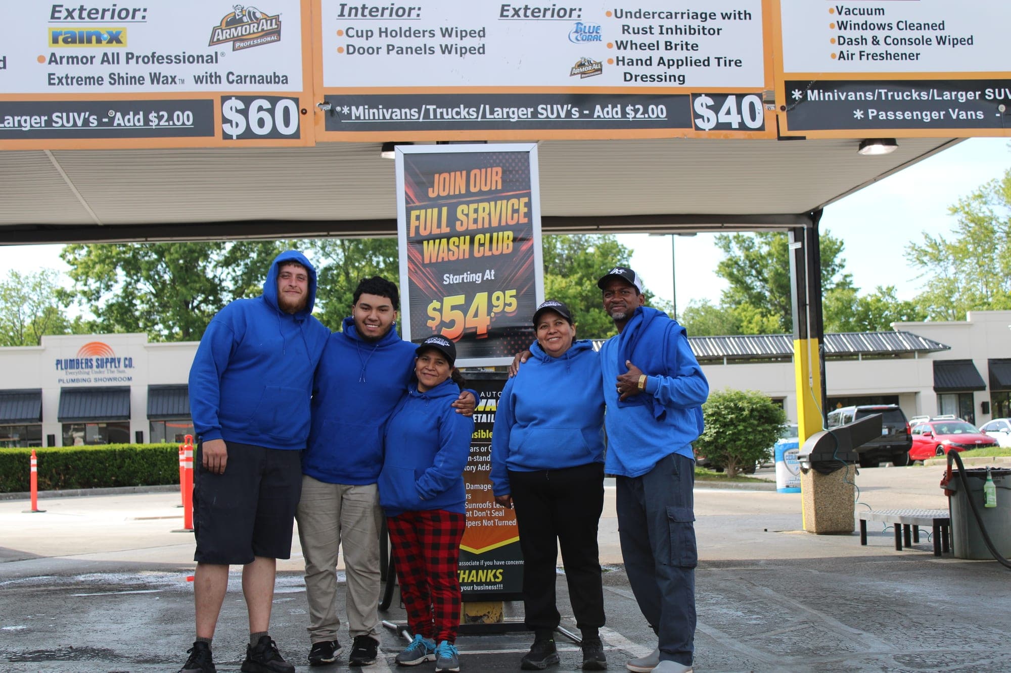 The Lexington Auto Spa team outside the wash